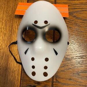 Spooky Village Horror Hockey Mask - White with Black Accents
